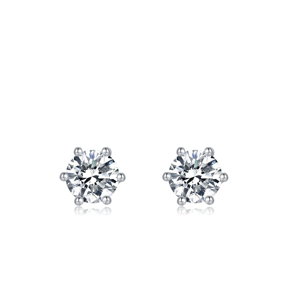 Sterling Silver Moissanite Swirl Earring Jacket with Forever Brilliant Moissanite 0.19 ct. tw. Sterling Silver Moissanite Swirl Earring Jacket with Forever Brilliant Moissanite 0.19 ct. tw.